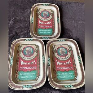 Vintage Metal Trays Advertising Watkins Cinnamon
